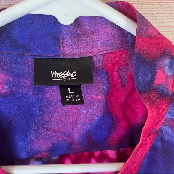 Mossimo Fuchsia Pink Purple Sleeveless Button Top Size Large - Picture 2 of 7